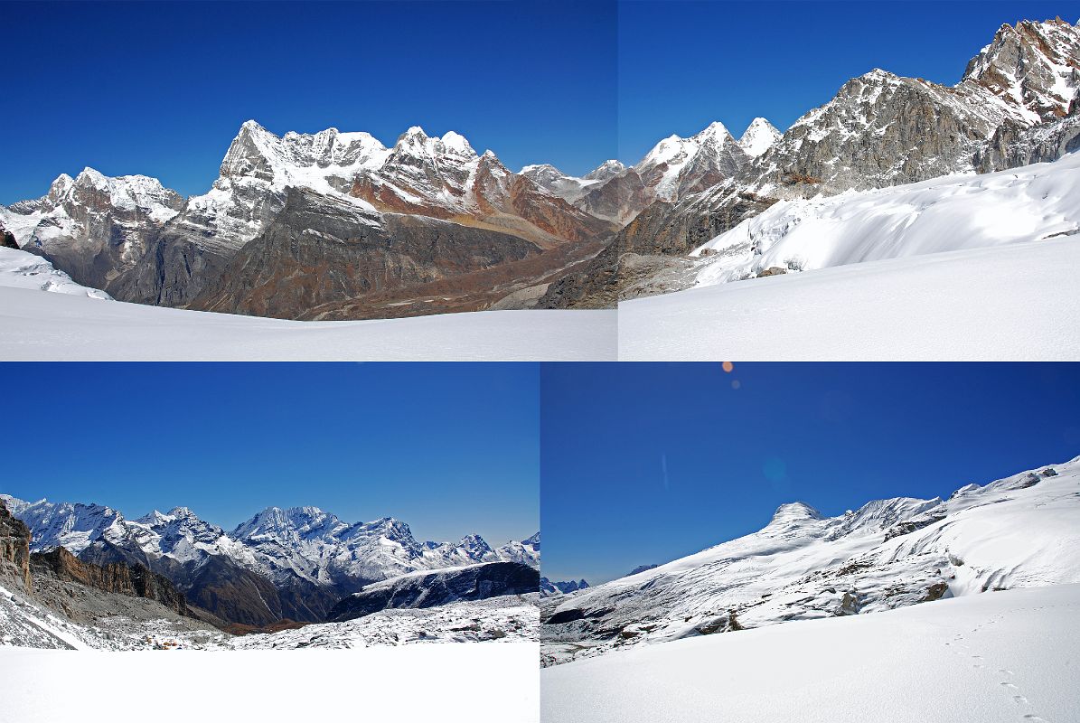 12 05 Kusum Kanguru, Peak 43 Kyashar, Kangtega, Malanphulan - Mera La View To West, To East - Mera Base Camp, Naulekh